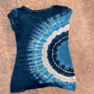 INC SEQUINED TYE DYE TOP